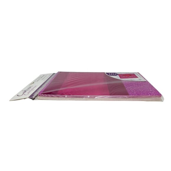 Crafters Companion Luxury Cardstock Fuchsia Pack Glitter Mirror Matt 30 Sheets - Picture 7 of 8